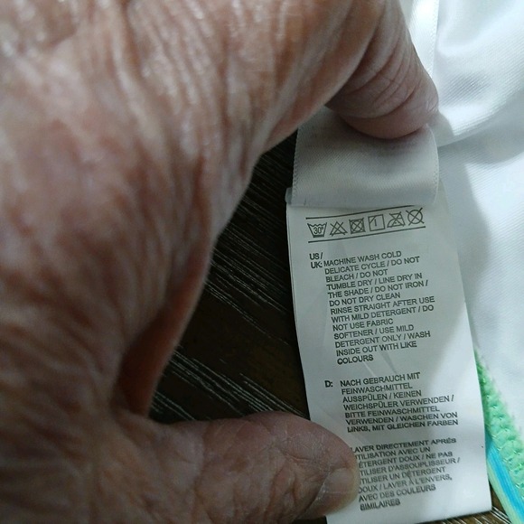 NWT Kamoni Bikini Green Floral Print Scoop Neck Bowknot Front   Sz L - Picture 8 of 14